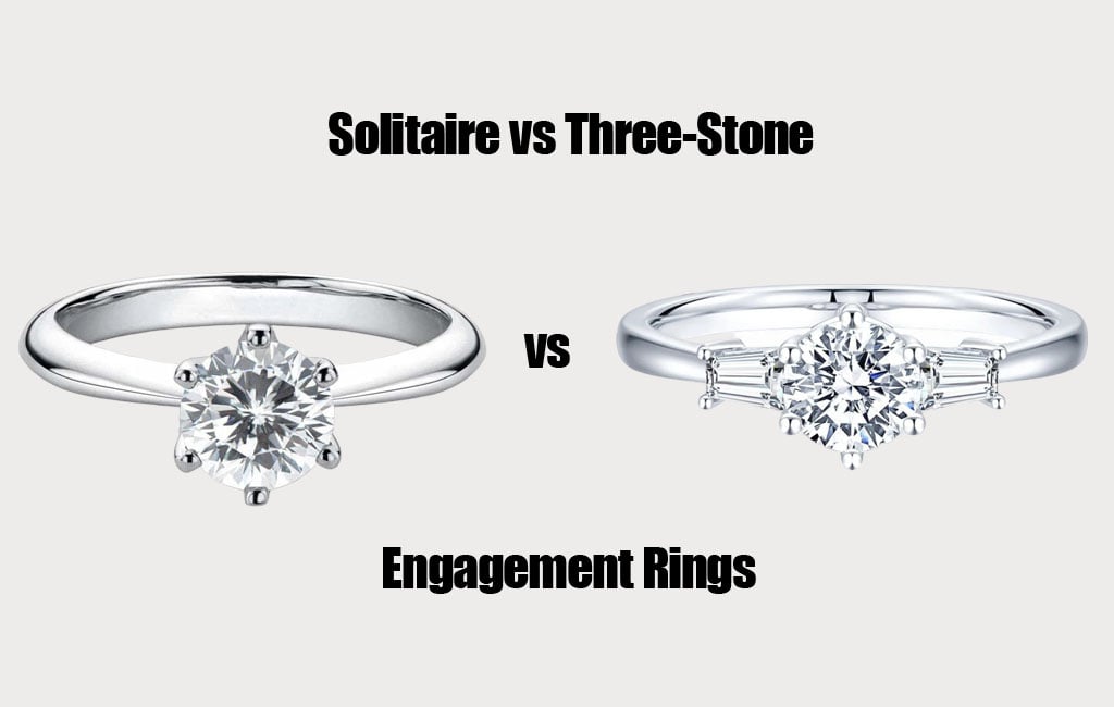 Solitaire vs Three-Stone Engagement Rings