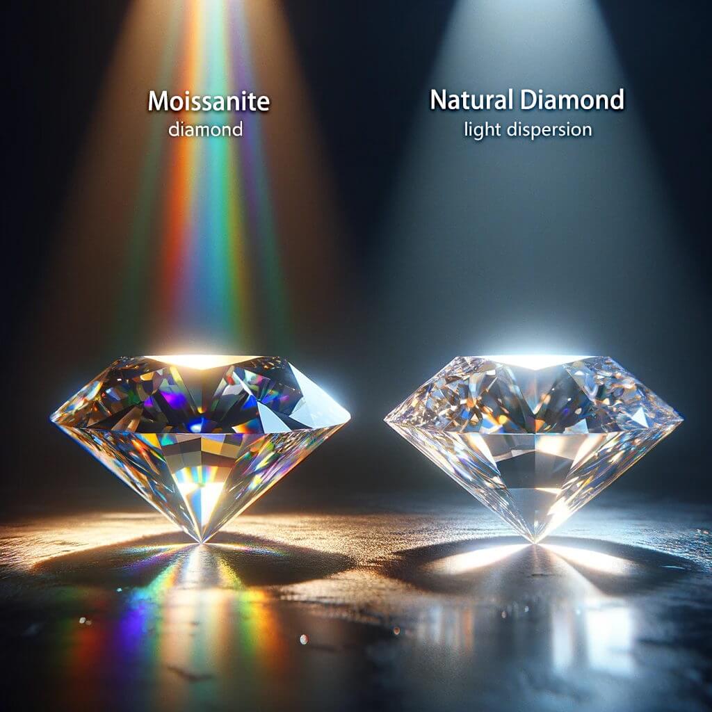 moissanite vs natural diamond