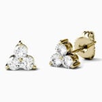 Lane Woods 925 Silver Trio Stud Moissanite Earring