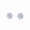 LaneWoods 925 Silver Six Prong Round Moissanite Earring