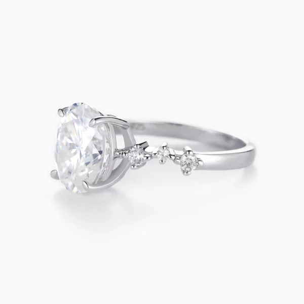Lane Woods 925 Charming Oval Cut Moissanite Solitaire Ring