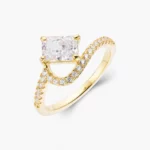 Lane Woods 925 Enchanting Swirl Radiant Moissanite Ring