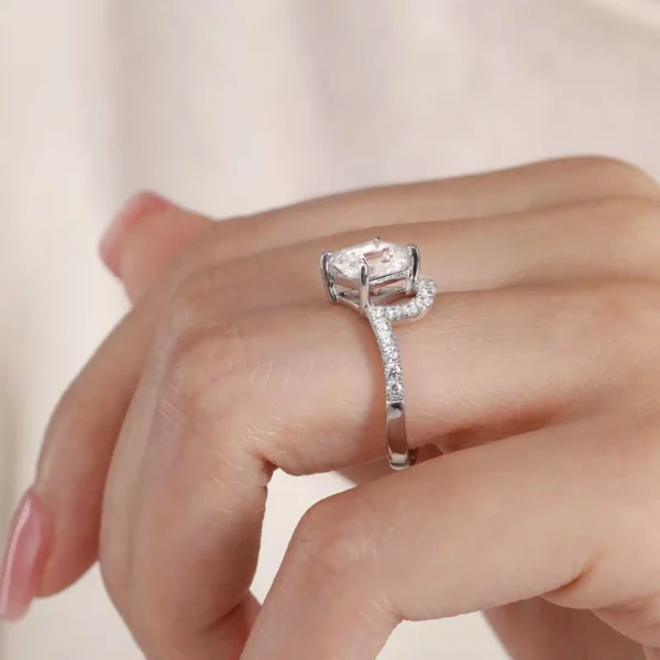Lane Woods Enchanting Swirl Radiant Moissanite Ring
