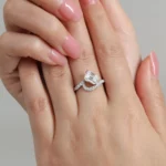 Lane Woods Enchanting Swirl Radiant Moissanite Ring