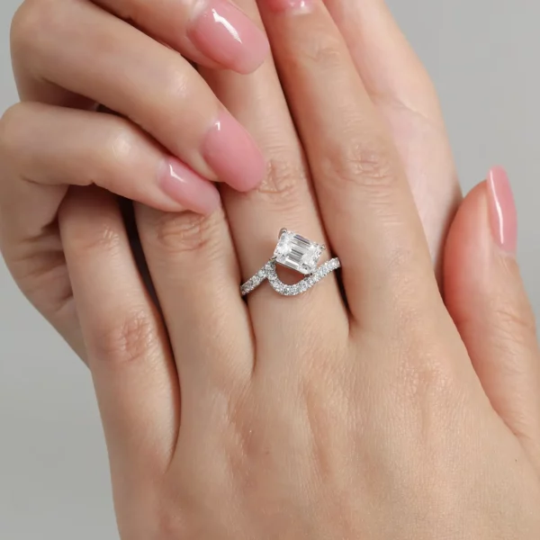 Lane Woods Enchanting Swirl Radiant Moissanite Ring