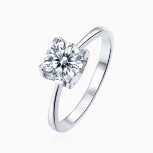 Lane Woods 925 Four Prong Round Solitaire Moissanite Ring