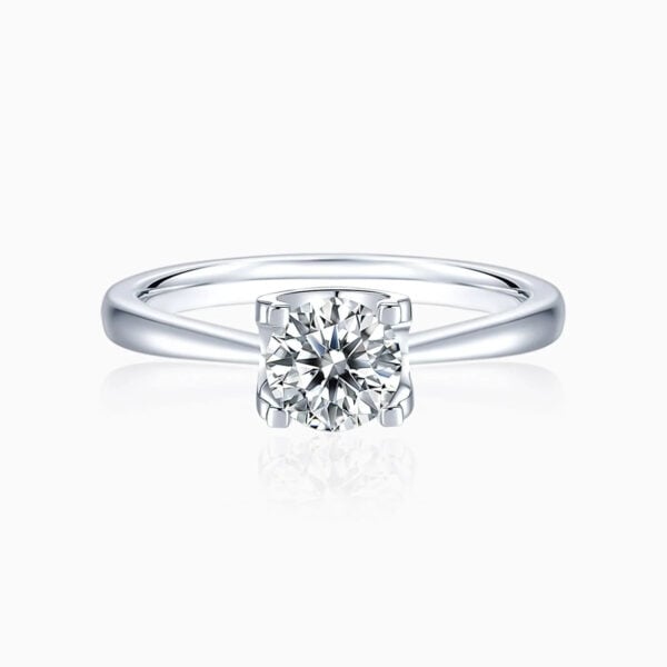 Lane Woods 925 Four Prong Round Solitaire Moissanite Ring