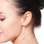Lane Woods 925 Leverback Halo Dangle Earring
