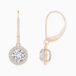 Lane Woods 925 Leverback Halo Dangle Earring