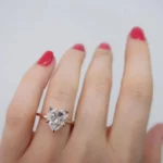 Lane Woods 925 Modern Tulip Heart Shaped Moissanite Ring