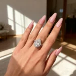 Lane Woods Pear Shaped Promise Engagement Wedding Moissanite Ring