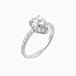 Lane Woods 925 Pear Solitaire Promise Engagement Moissanite Ring