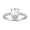 Lane Woods 925 Pear Solitaire Promise Engagement Moissanite Ring