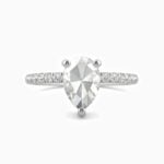 Lane Woods 925 Pear Solitaire Promise Engagement Moissanite Ring