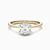 Lane Woods 925 Promise Engagement Wedding Moissanite Ring Six Claw Round Solitaire
