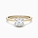 Lane Woods 925 Promise Engagement Wedding Moissanite Ring Six Claw Round Solitaire
