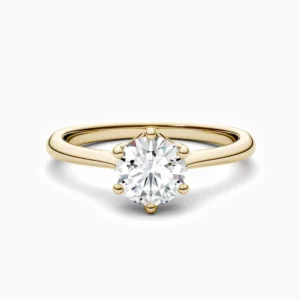 Lane Woods 925 Promise Engagement Wedding Moissanite Ring Six Claw Round Solitaire