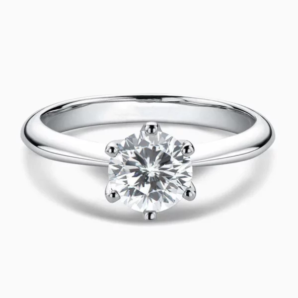 Lane Woods 925 Round Cut Solitaire Promise Engagement Wedding Moissanite Ring