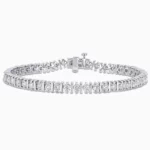Lane Woods 925 S925 Sterling Silver White Moissanite Tennis Bracelet