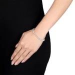 Lane Woods 925 S925 Sterling Silver White Moissanite Tennis Bracelet