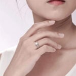 Lane Woods 925 Silver 6 Prongs Round Promise Engagement Moissanite Ring