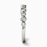 Lane Woods 925 Silver Bezel Set Stackable Moissanite Ring