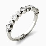Lane Woods 925 Silver Bezel Set Stackable Moissanite Ring