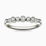 Lane Woods 925 Silver Bezel Set Stackable Moissanite Ring