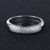 Lane Woods 925 Silver Chunky Band Promise Engagement Wedding Moissanite Ring
