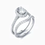 Lane Woods 925 Silver Class D Commitment Engagement Wedding Moissanite Bridal Suit