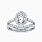 Lane Woods 925 Silver Class D Commitment Engagement Wedding Moissanite Bridal Suit