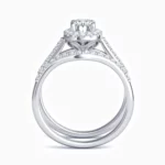 Lane Woods 925 Silver Class D Commitment Engagement Wedding Moissanite Bridal Suit