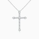 Lane Woods 925 Silver Cross Pedant Moissanite Necklace