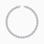 Lane Woods 925 Silver Crystal Twig Chain Swarovski Zirconia Necklace