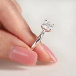Lane Woods 925 Silver Cushion Cut Solitaire Moissanite Ring