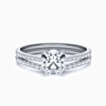 Lane Woods 925 Silver Cushion Solitaire Micro Moissanite Ring