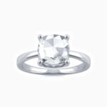 Lane Woods 925 Silver Cushion Solitaire Moissanite Ring
