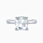 Lane Woods 925 Silver Cushion Solitaire Moissanite Ring
