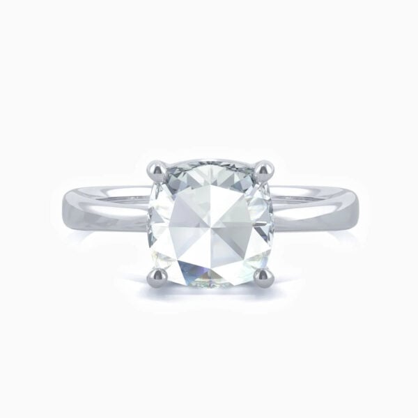 Lane Woods 925 Silver Cushion Solitaire Moissanite Ring