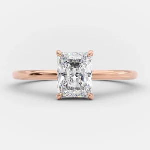 Lane Woods 925 Silver Dainty Prong Radiant Moissanite Ring