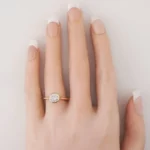 Lane Woods 925 Silver Delicate Round Moissanite Bezel Set Ring