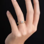 Lane Woods 925 Silver Distance Round Moissanite Ring