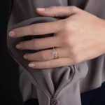 Lane Woods 925 Silver Distance Round Moissanite Ring
