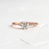 Lane Woods 925 Silver Distance Round Moissanite Ring