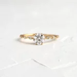 Lane Woods 925 Silver Distance Round Moissanite Ring