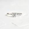 Lane Woods 925 Silver Distance Round Moissanite Ring