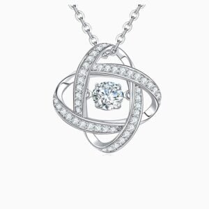 Lane Woods 925 Silver Elegant Design Moissanite Necklace