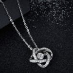 Lane Woods 925 Silver Elegant Design Moissanite Necklace