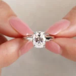 Lane Woods Elongated Cushion Cut Moissanite Solitaire Ring