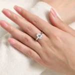 Lane Woods Elongated Cushion Cut Moissanite Solitaire Ring